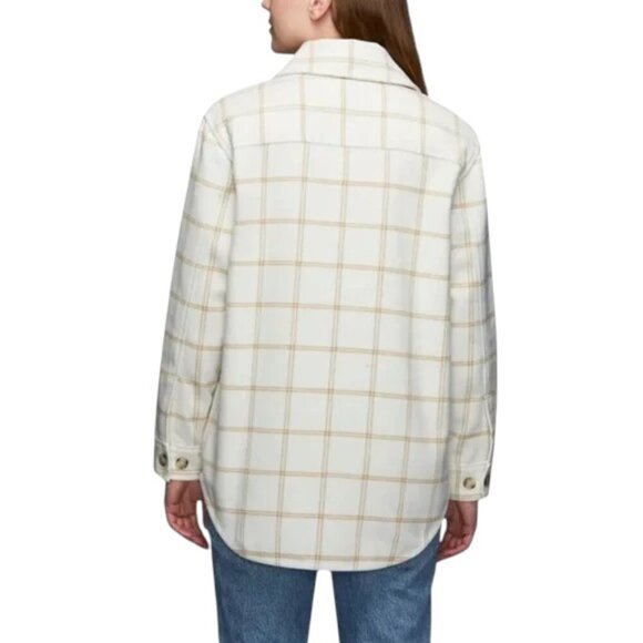 NEW Tilley Plaid Shacket | Beige - Picture 3 of 5